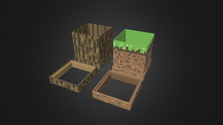 Minecraft vanilla cube pots - 3D Print Model