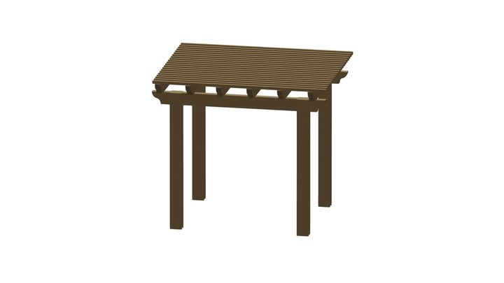 Lattice Pergola - Brown 3D Model