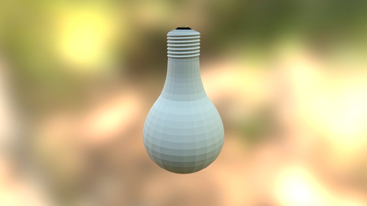 P Light Bulb 3D Model