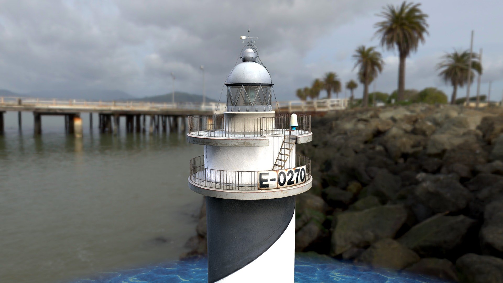 Punta Moscarter lighthouse — Sketchfab embed 3D viewer