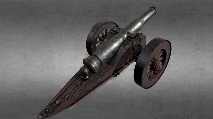 Old Style Cannon 3D Model