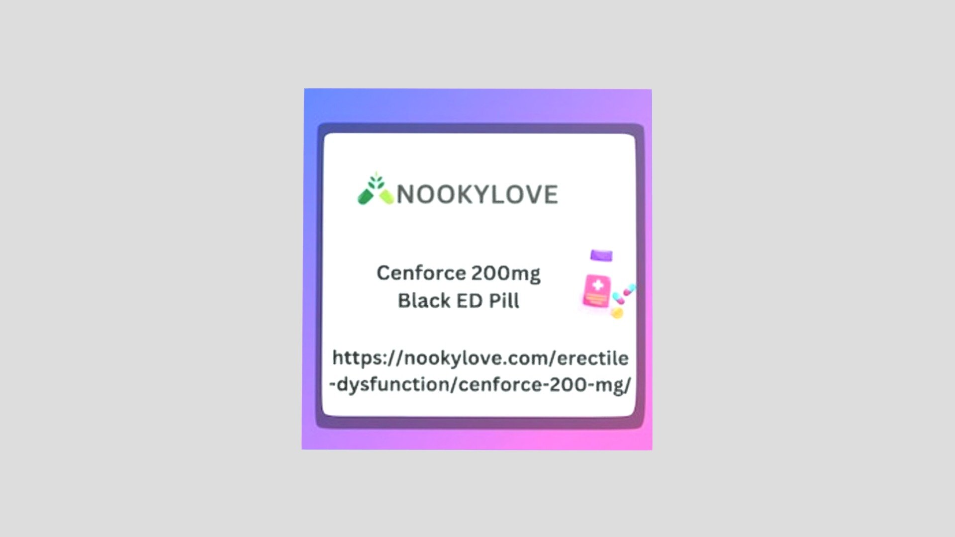 Cenforce 200mg Black Pill Sildenafil ED Tablet 3D model by