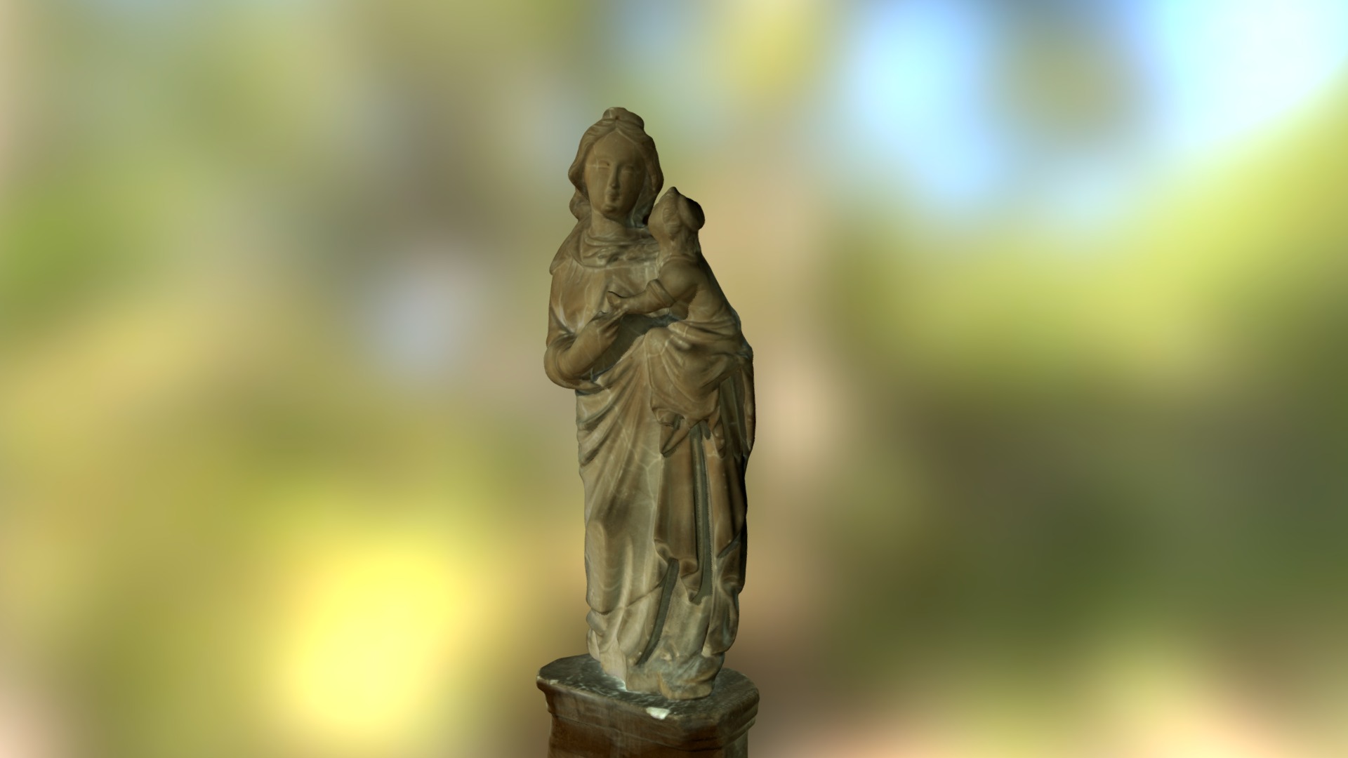 3D model Maria - This is a 3D model of the Maria. The 3D model is about a statue of a person.