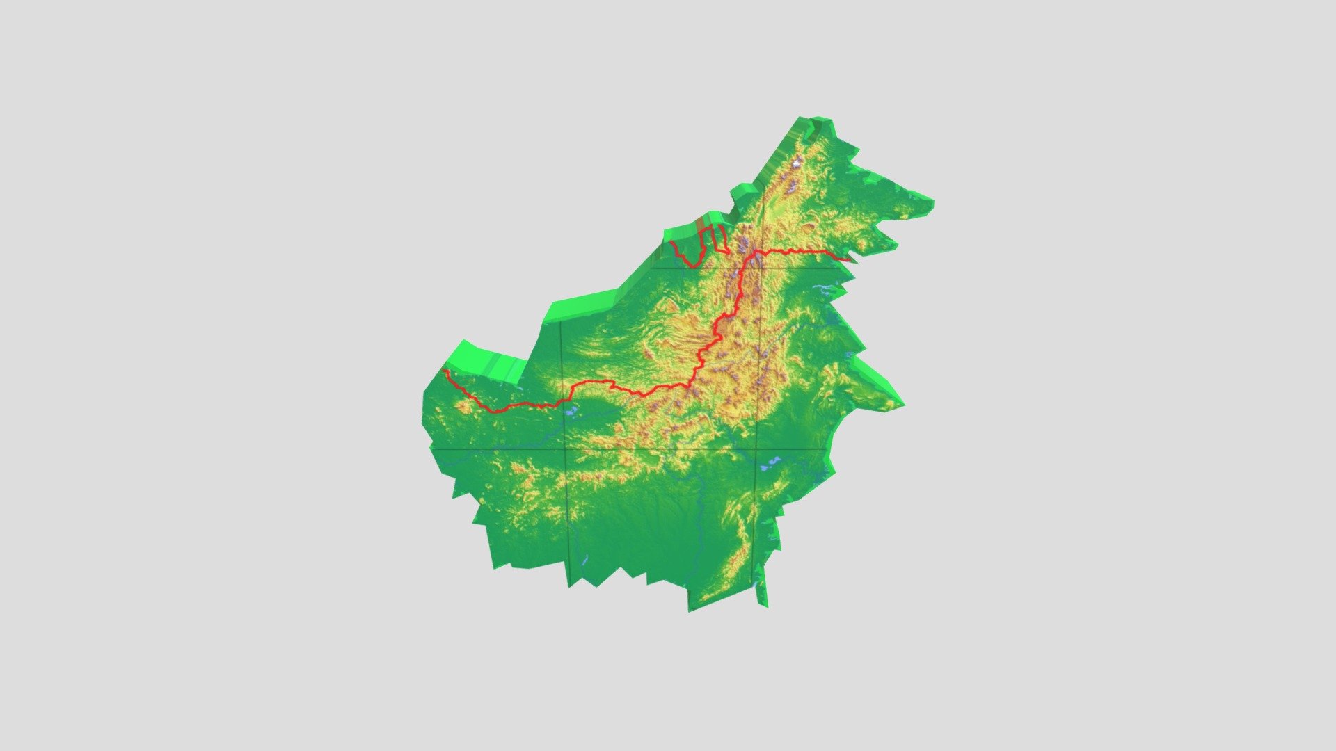 Borneo Island 3d — Sketchfab embed 3D viewer