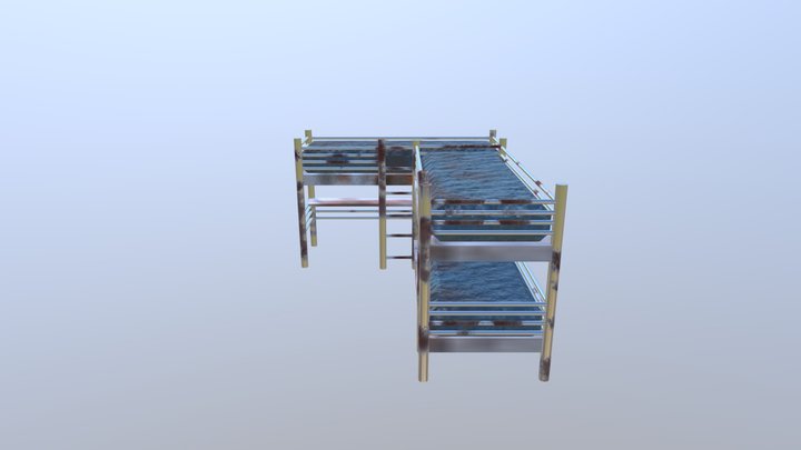 Bunk With Textures 3D Model