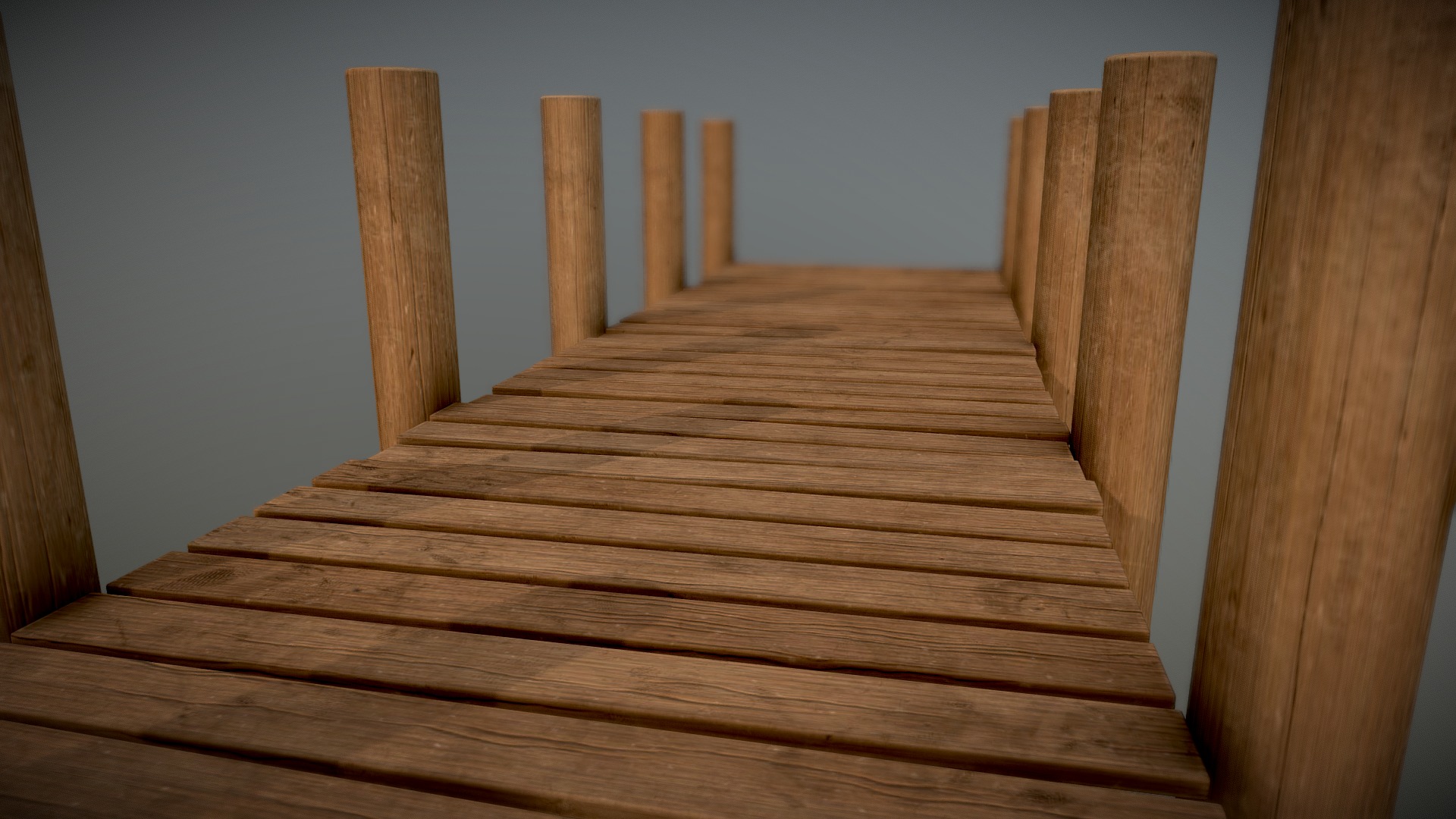 3D model Lakeside Pier - This is a 3D model of the Lakeside Pier. The 3D model is about a wood floor with a wood frame.