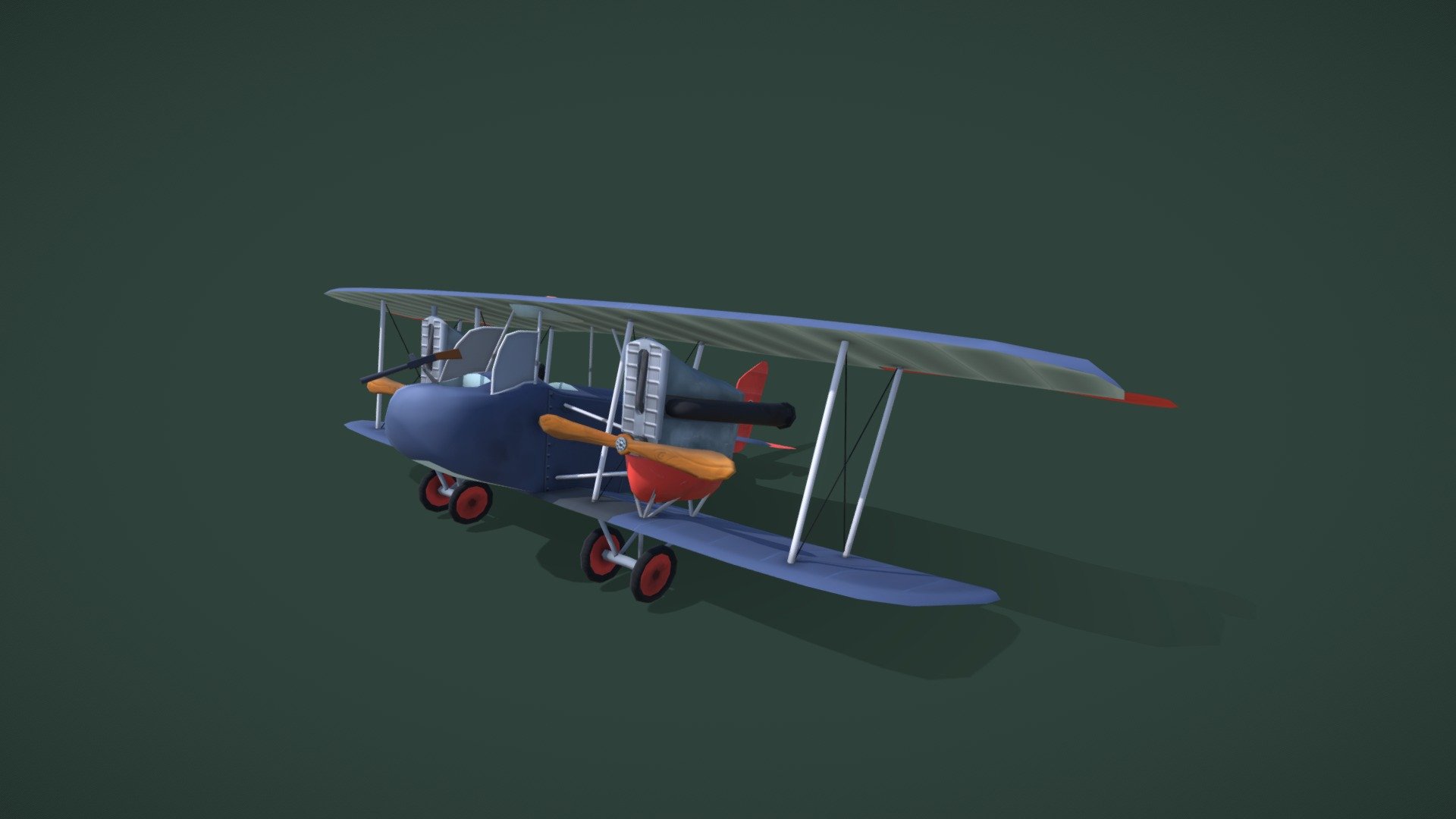 Aeg E Gameart1 Stylized Ww1 Plane 3d Model By Perry Wubben Perry