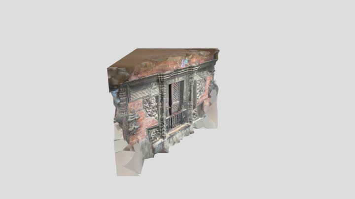 East Door | Radha Krishna Mandir | Panauti Ghat 3D Model