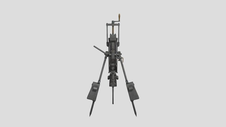 Ingersoll Pneumatic Rock Drill, early 20thC 3D Model