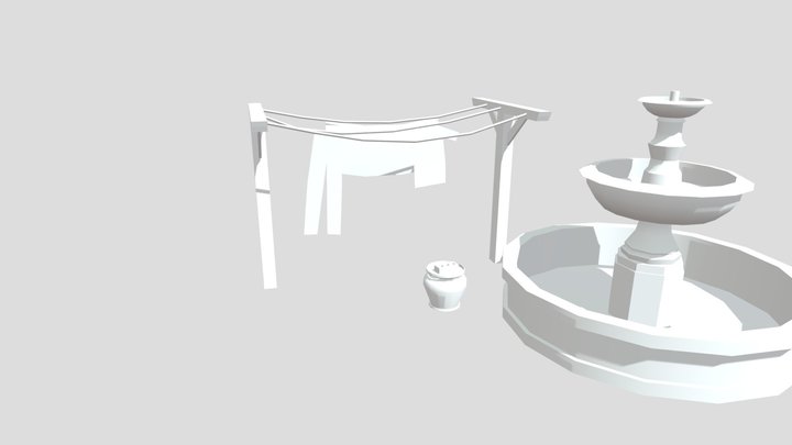 Grandmas House - 3 Simple props 3D Model