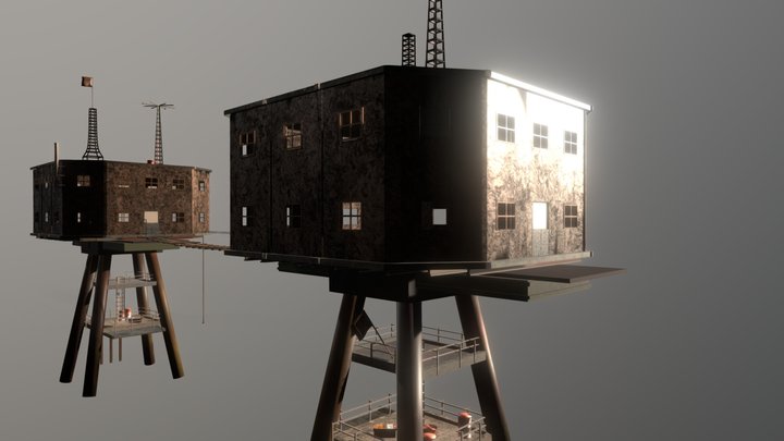 Sealand Maunsell Forts 3D Model