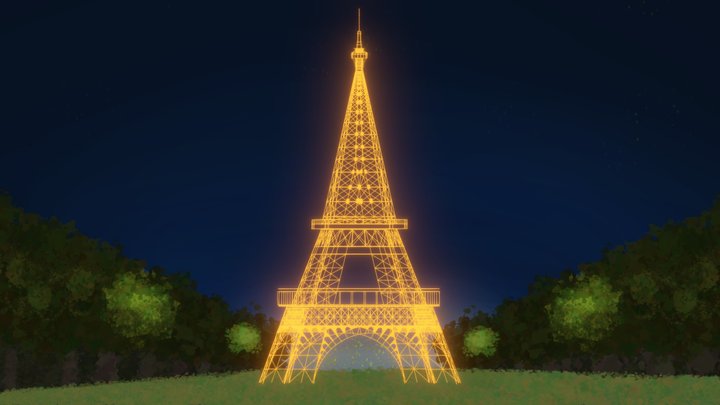 Tour Eiffel modèle 3D . Téléchargement gratuit.