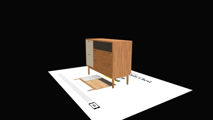 Campton Multi Chest Drawer (AR) 3D Model