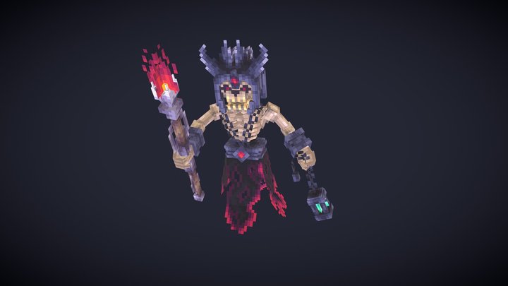 Skeleton Necromancer 3D Model