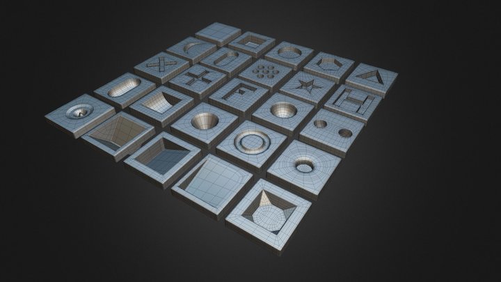 Hard Surface Sub-D Topology Practice 3D Model