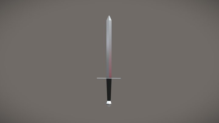 Simple Low Poly Sword 3D Model