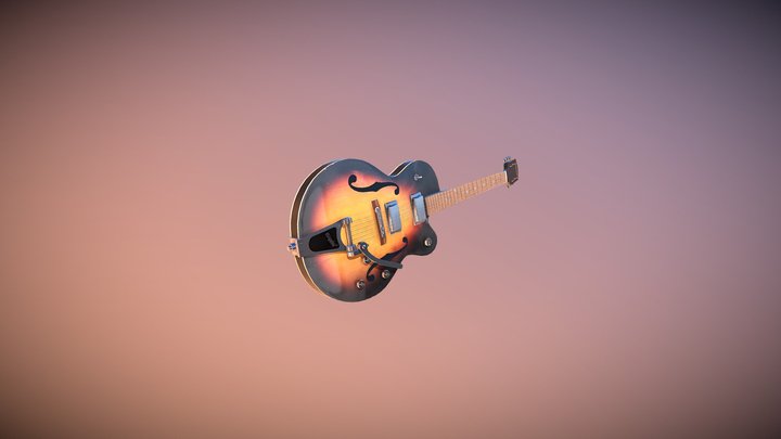 Guitar Gretsch 3D Model