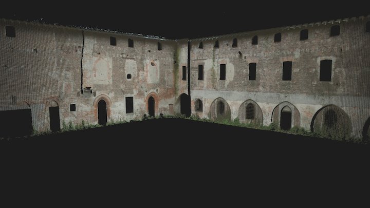 Cassino Scanasio - cortile castello 01 3D Model