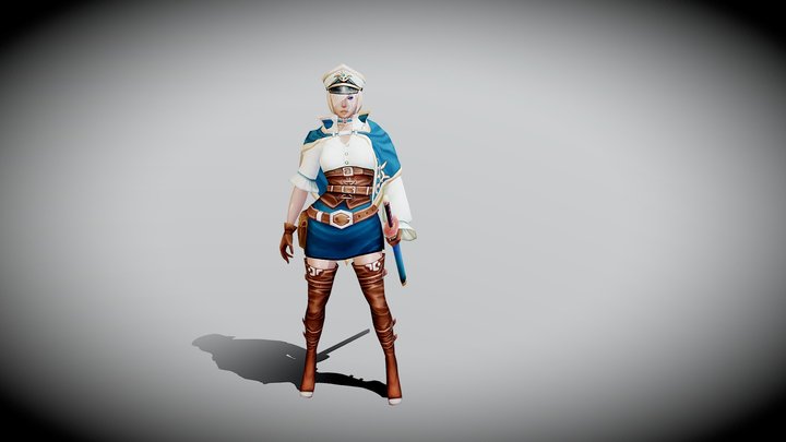 Commander Woman 3D Model
