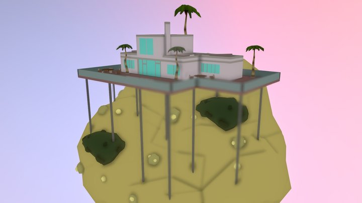 Bojack Horseman's House Scene 3D Model