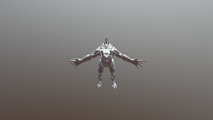 DeathClaw esculpido no Blender (vol.1) 3D Model