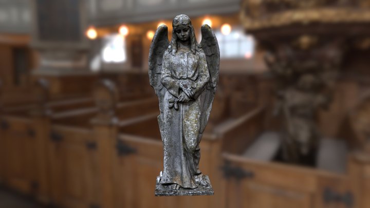 Engel Statue Scan - Retopology 3D Model