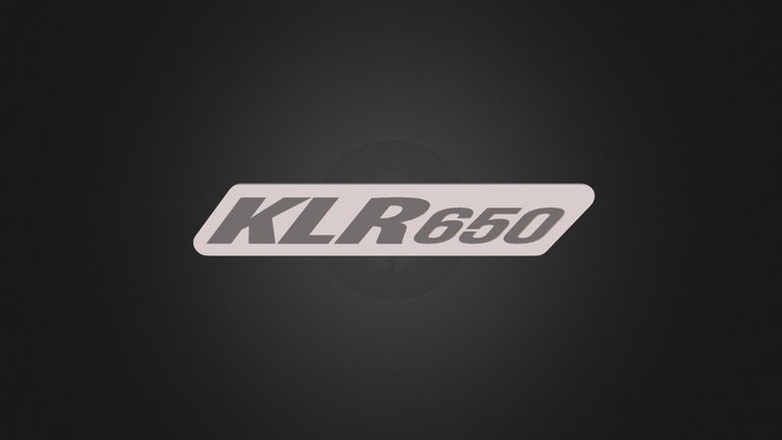 KLR650 plate 3D Model