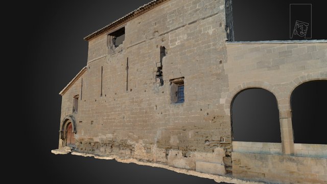 Fachada Este Ermita de Salas en Huesca 3D Model