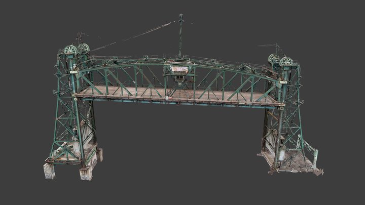 Eagle Ave Lift Bridge - Cleveland Ohio 3D Model