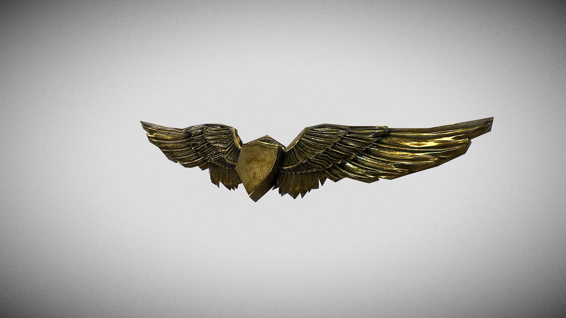 Gold Pilot Wings Lapel Pin