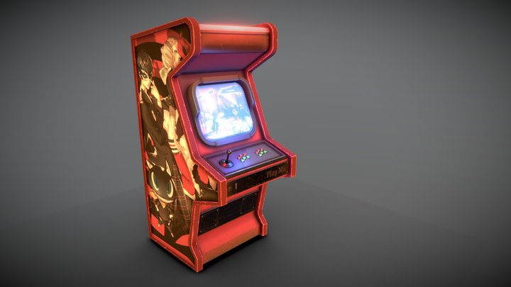 Persona 5 Arcade Machine 3D Model