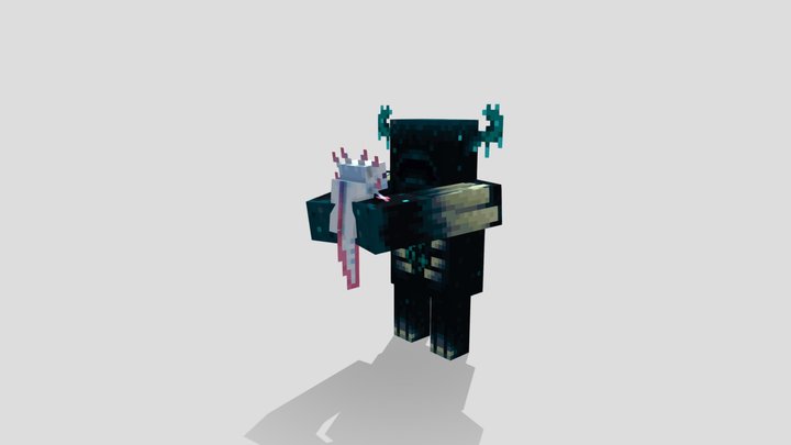 Warden and Axolotl 3D Model