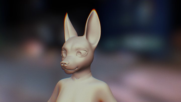 Anthro Female Basemesh 3D Model
