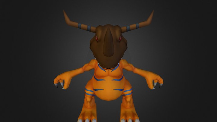 PC Computer - Digimon Masters - Greymon 3D Model
