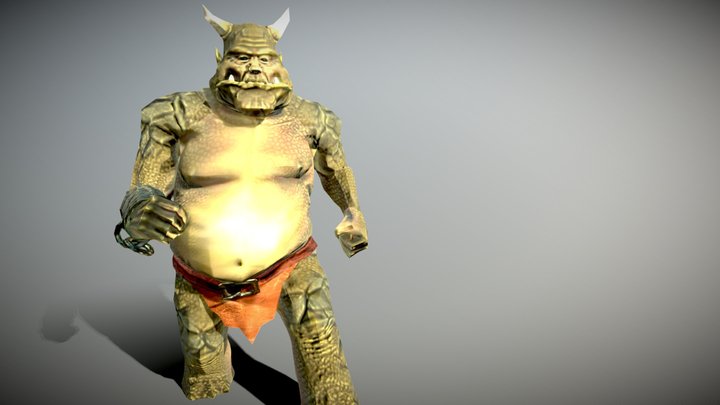 Textured Free Orc 3D Model