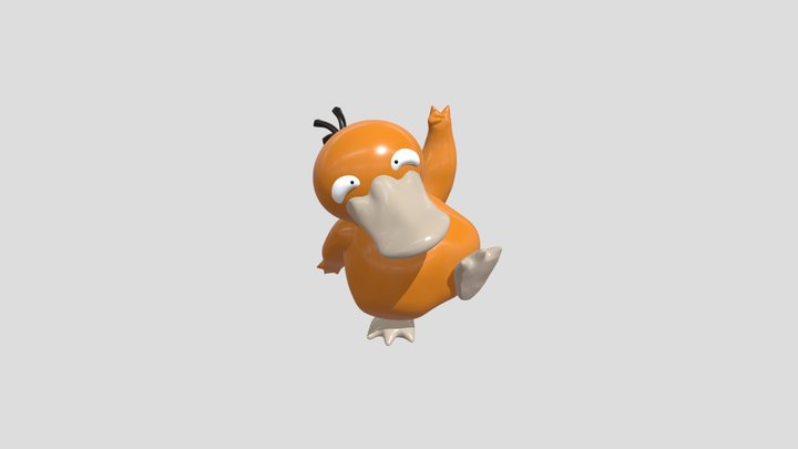Psyduck Peace Sign 3D Model