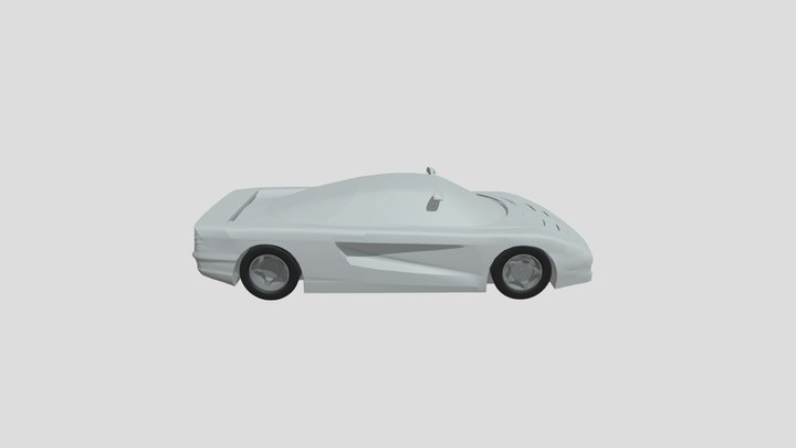 Mercedes-Benz C112 lowpoly for 3D-printing
