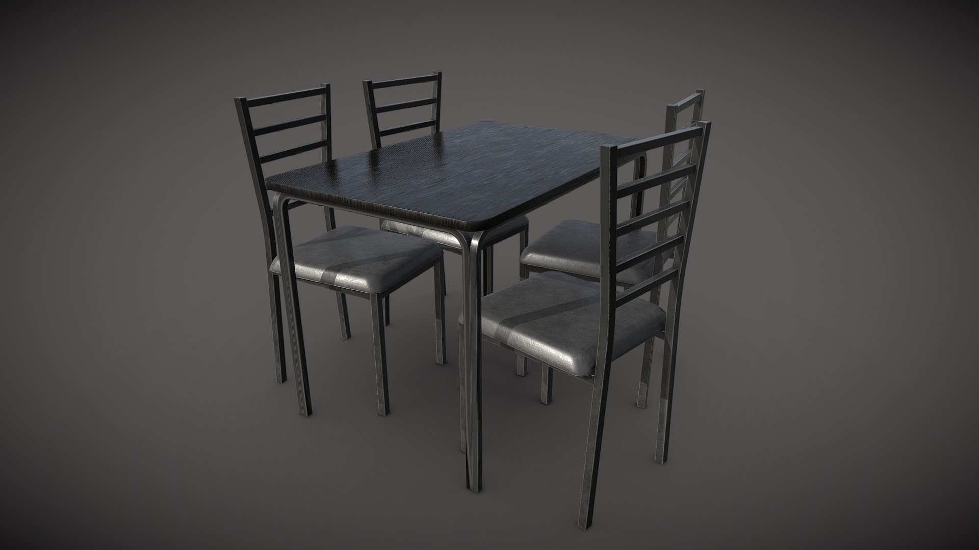 Black Table Set - Download Free 3D model by trbragg5150 [6036e00 ...