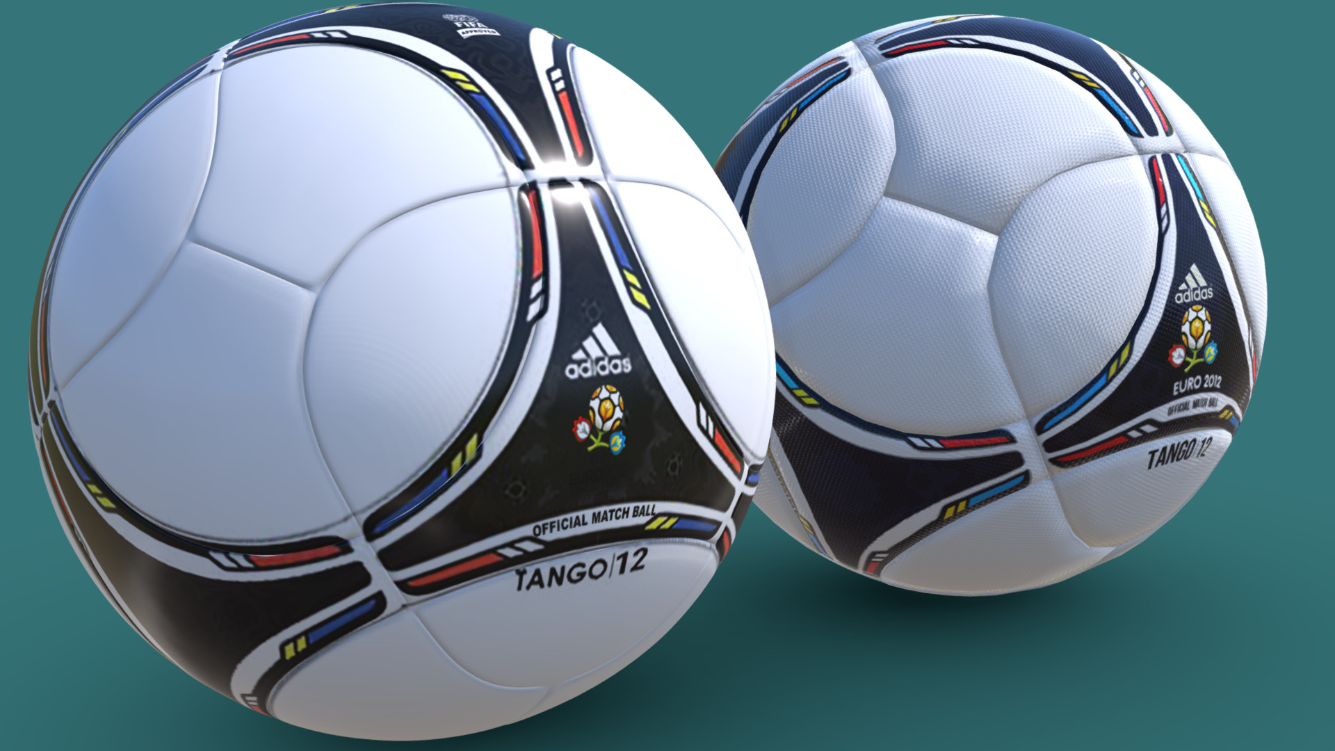 3D model 2012 Eurocup Tango 12 Ball - This is a 3D model of the 2012 Eurocup Tango 12 Ball. The 3D model is about a pair of white and black helmets.