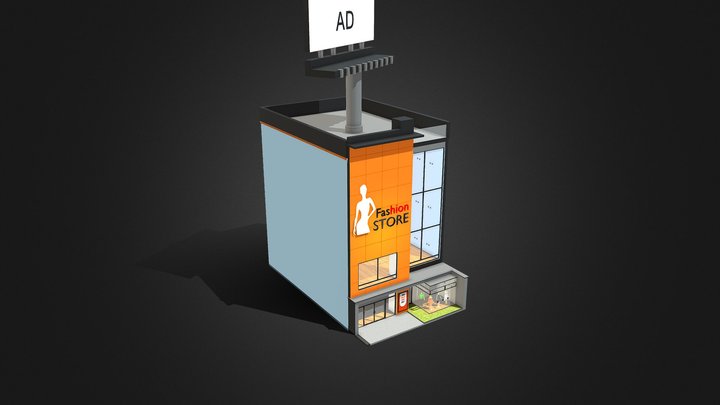 Modern Fashion Store 3D Model