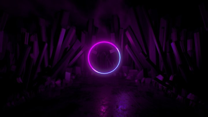Neon Stage 3D Model