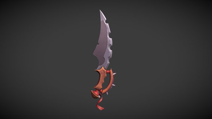 styilized dagger 3D Model