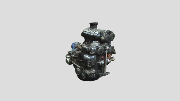 ai designed overcharged engine 3D Model