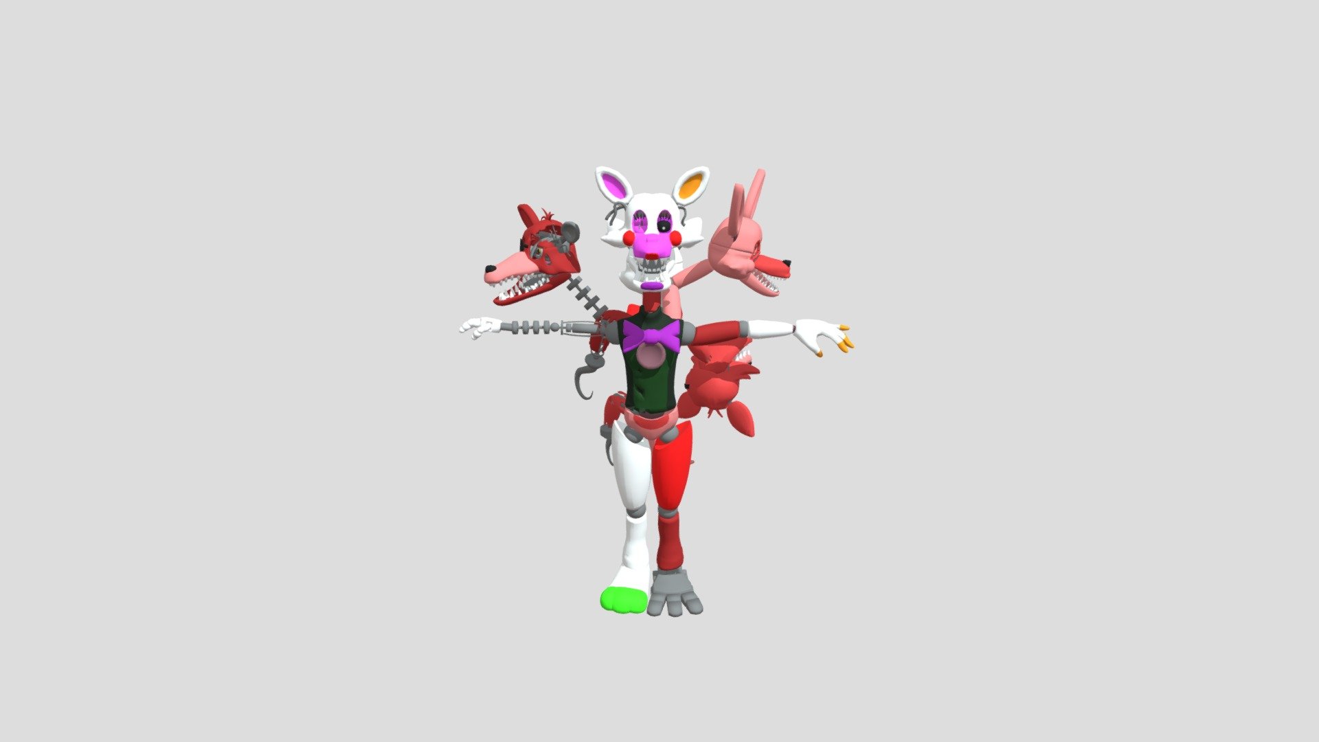 Mangle/Tangle/Lolbit/FF Foxy!! Done as icons a long time ago for