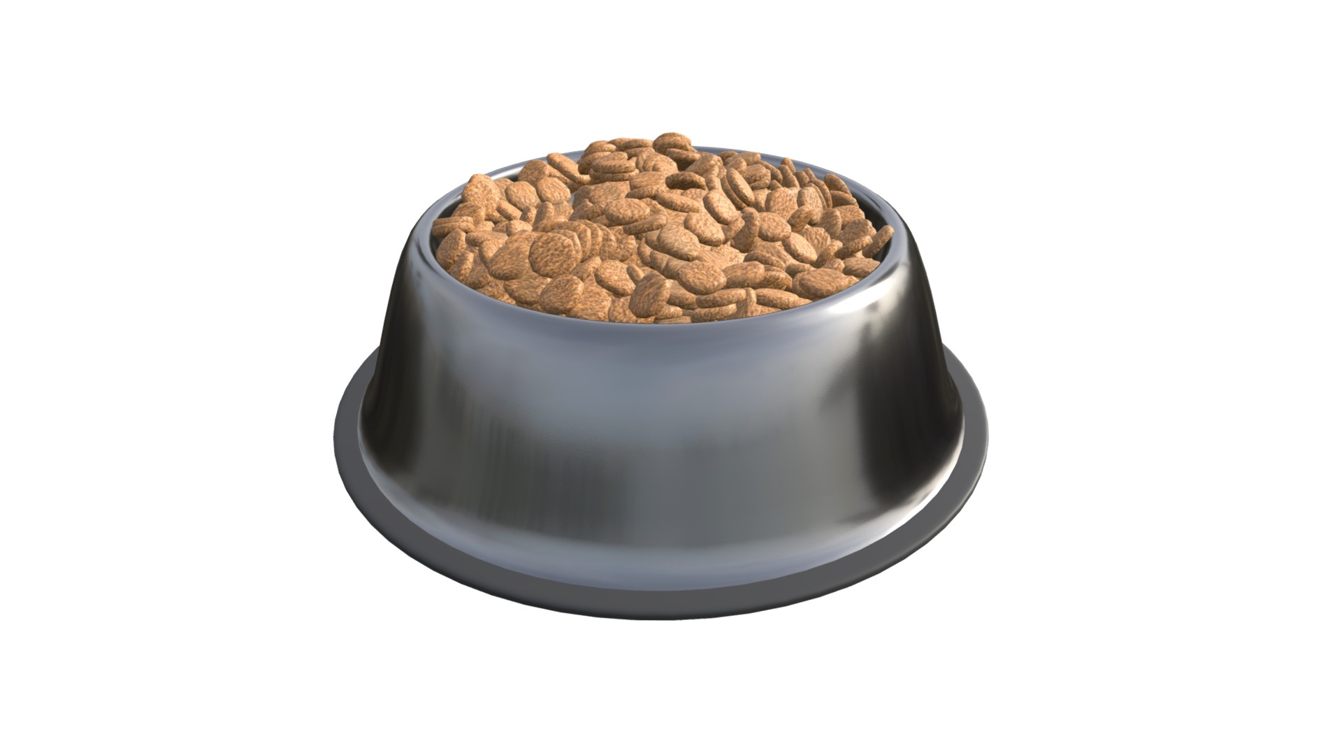 3D model Dog food bowl with food - This is a 3D model of the Dog food bowl with food. The 3D model is about a bowl of coffee beans.