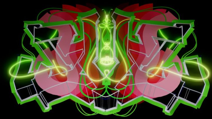 Tilt Brush Graffiti 03: JeVeL by Bezerk One 3D Model
