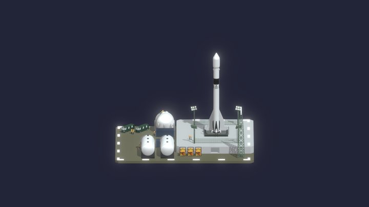 Minimalistic Falcon 9 3D Model