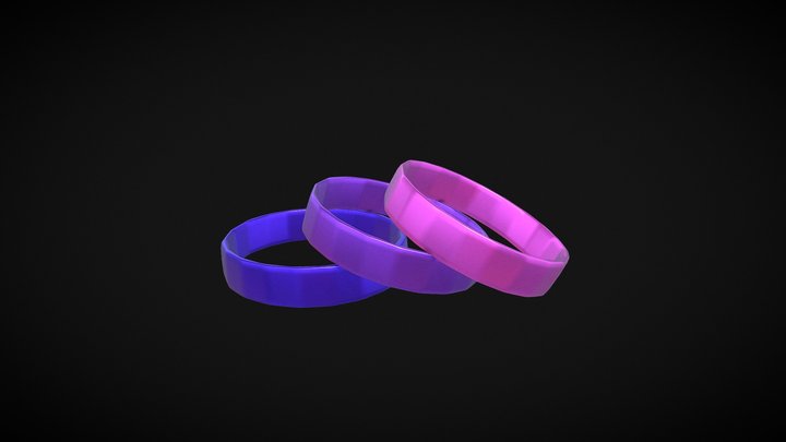 Rubber wrist bands 3D Model