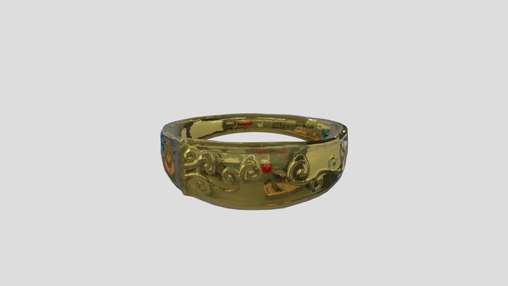 Low Poly Gold Ring - Game Ready 3D Model