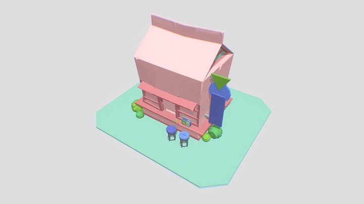 Sad Clown Kiosk 3D Model